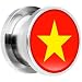 8mm Stainless Steel Vietnam Flag Saddle Plug