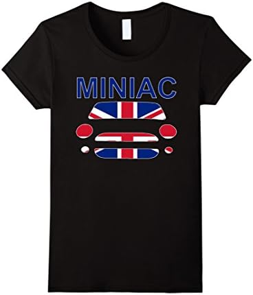 Women's Miniac Mini Inspired Union Jack T-Shirt Cooper R53 R56 F56 Large Black