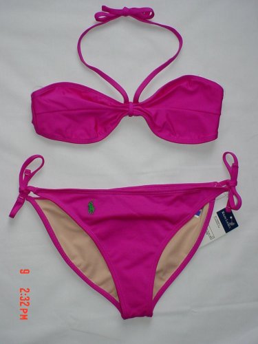 Buy Girls Ralph Lauren Hot Pink Two Piece Swim Suit