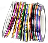 30Pcs Mixed Colors Rolls Striping Tape Line Nail Art Tips Decoration Sticker from Y2B
