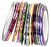 30Pcs Mixed Colors Rolls Striping Tape Line Nail Art Tips Decoration Sticker from Y2B