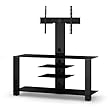 Sonorous PL2436BHBLK Meuble �cran plat Noir/lNoir laqu�