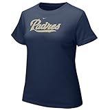 Nike San Diego Padres Navy Blue Ladies Authentic Crew T-shirt