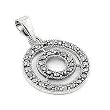 Marcasite Double Circle Pendant