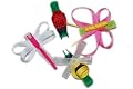Summer Bug Hair Clips. No-slip Velvet Hair Barrettes. 4-pack.