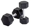 TKO Rubber Encased Hex Dumbbell