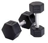 TKO Rubber Encased Hex Dumbbell