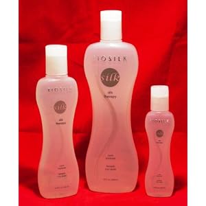 Biosilk Silk Therapy Cure Soyeuse Serum Family of 3 Pack 1 piece 12 fl. oz. (350mL), 1 piece 5.64 fl. oz. (150 mL), 1 piece travel size 2.26 fl. oz. (50 mL) by CHI Farouk