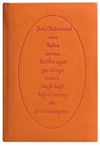 Quoted "Created Woman" Journal, Lined Pages, Fully Embossed, Hard Cover, 6x8"