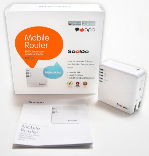 Sapido BRF70n Wireless-N Router with Built-in Power Adapter - AP, Wi-Fi AP, WISP, 2.4Ghz, 150Mpbs