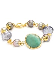 Coralia Leets Jewelry Design Small Pearl Chrysoprase Bracelet