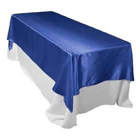 60 x 102 Inch Satin Tablecloth Royal Blue60 x 102 Inch Satin Tablecloth