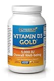 Vitamin D3 GOLD - 5000 IU (360 Softgels) Naturally Sourced Preservative-free Vitamin D