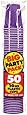 Amscan Big Party Pack 50 Count Plastic Cups, 16-Ounce, New Purple