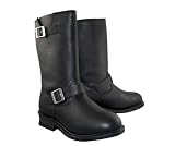 Mens Advanced Classic Engineer Motorcycle Boots - Size : 12