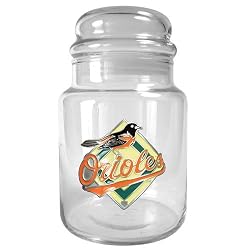 Baltimore Orioles MLB 31oz Glass Candy Jar - Primary Logo by Great American Products