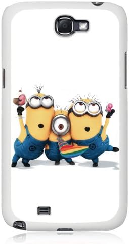 Despicable Me Minions Samsung Galaxy Note 2 II N7100 TPU Soft Black or White case (White)