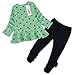 Zeagoo Fall Clothes Baby Girl Cute 2pcs Set Children Clothes Suit Top And Pants , Green , Age ( 4 T )/Manufacturer size 110
