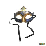 Blue & Gold Shimmer Venetian Masquerade Mask ~ Mardi Gras Masks