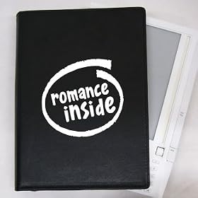 ROMANCE INSIDE - Kindle Cover Art Vinyl Decal Sticker - #K1010 | Vinyl Color: WHITE