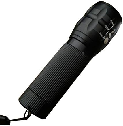 Strong Torch CREE Q5 LED Flashlight Zoomable Lamp Head Rechargeable