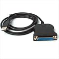 PlusKom (2mtr Cable) Usb A Male to 25 Pin Female Adaptor Cable