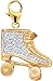 Jewelry : 14k Gold Diamond Roller Skate Charm (1/10 cttw)
