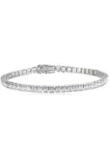 Nina 'Hughes' Princess Cut Cubic Zirconia Tennis Bracelet