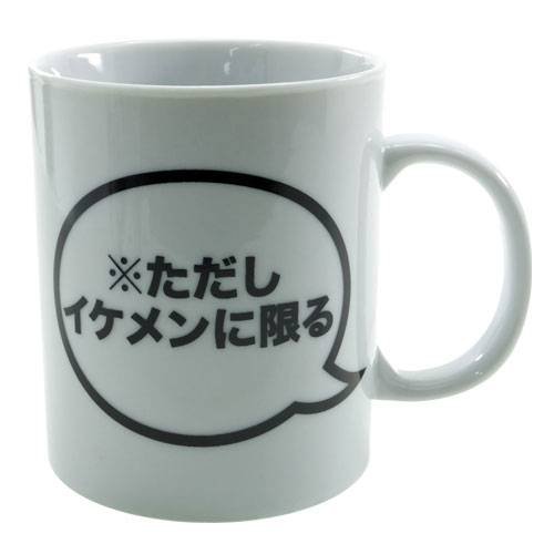 ※ただしイケメンに限る ネットスラングマグカップ（陶器製）面白ギフト雑貨通販