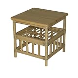 Reformation Wicker Cane Rattan Conservatory Side Table Antique Elm