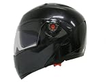 Carbon Fiber Modular Flip up Dual-visor Sun Shield Motorcycle Helmet (Small)