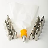 from Flissy Piping Icing Bag New with 24 Nozzles & Screw Adapter