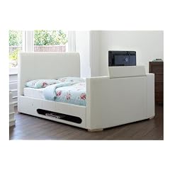 TV Lederbett NEW YORK POP UP, AUSSTELLUNGSST�CK, 180 x 200 cm, inkl 26 Zoll Flachbildfernsehr von LG - STARK REDUZIERT