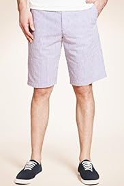 Blue Harbour Pure Cotton Seersucker Striped Shorts