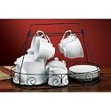 Porcelain Tea Set with Caddy - White