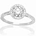 1.44 Carat Classic Halo Diamond Engagement Ring w/ Round Brilliant Cut Center (J Color SI3 Clarity)