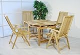 Gartenmöbel-Set / Sitzgruppe Teakholz Tisch 120/170cm