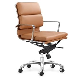 Zuo Director Office Chair, Terracotta by Zuo Modern