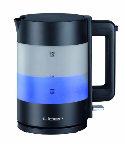 "Cloer 4010NA 1.7-Liter/Quart Illuminated Cordless Kettle, Black Lacquer/Aluminum" "Cloer 4010NA 1.7-Liter/Quart Illuminated Cordless Kettle, Black Lacquer/Aluminum"