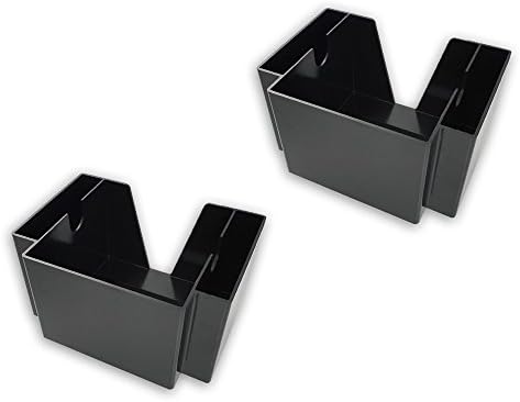 Set of 2 - Black Napkin Bar Caddy with Two Pockets