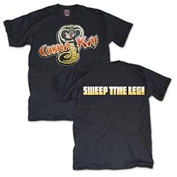 Karate Kid Cobra Kai Sweep the Leg on Back Black T-shirt