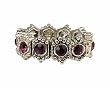 Ring - R18 - Swarovski (tm) Crystal Stretch - Size Lg ~ Amethyst