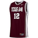 Nike Texas A&M Aggies #12 Maroon Replica Basketball Jersey