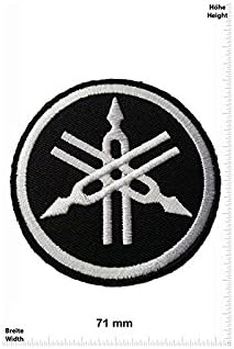 Set of 3 Yamaha Logo silver Motorbike Motorsport Motorcycles Biker Vest Jacket T shirt Sew Iron on Patch Gift Mom Dad