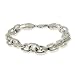 Eve's Addiction Linked Anchor Chain Mens Sterling Silver Bracelet