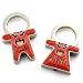 His And Her Zipper Charm Key Chain Soft Décor Bag Lock