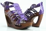 41o0dFTRuOL. SL160  Strappy Donut Hole Platform Sandals Wedge Purple
