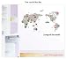 Reusable Decoration Wall Sticker Decal - World Map with Flags