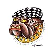 Ed Hardy Bulldog Temporary Tattoo