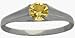 14 Karat White Gold Genuine Citrine November Baby Gemstone Ring